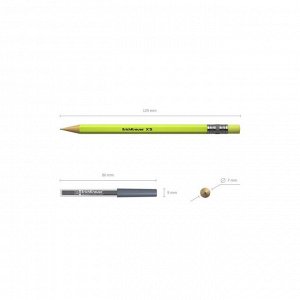 Набор карандаш механический НВ, 0.5 мм, ErichKrause XS + 20 грифелей, блистер, микс