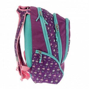 Рюкзак молодёжный, Luris «Флай», 41 х 28 х 20 см, эргономичная спинка, «Фламинго»