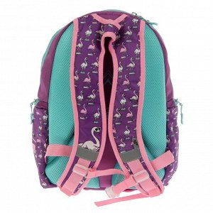 Рюкзак молодёжный, Luris «Флай», 41 х 28 х 20 см, эргономичная спинка, «Фламинго»