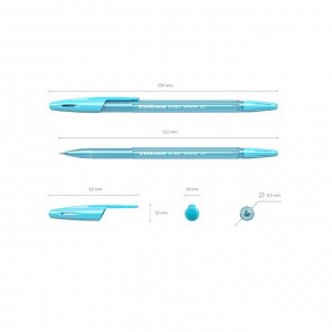 Ручка шариковая Erich Krause R-301 Spring Stick, узел 0.7 мм, чернила синие, длина линии письма 1000 метров, микс