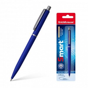 Ручка шариковая автоматическая Smart, узел 0.7 мм, чернила синие, длина линии письма 1000 метров, блистер