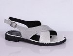 L0161-05-54 серебро (Иск.кожа/Иск.кожа) Туфли летние открытые женские