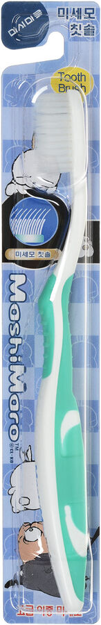 EQmaxon Зубная щётка &quot;MashiMaro&quot; со сверхтонкими щетинками  двойной высоты и АНАТОМИЧЕСКОЙ ручкой (с щетиной средней жёсткости) 400