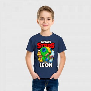 Детская футболка хлопок «BRAWL STARS LEON»