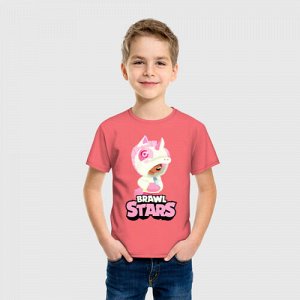 Детская футболка хлопок «Leon Unicorn Brawl Stars»
