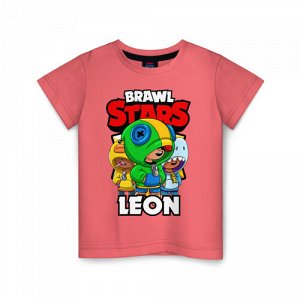 Детская футболка хлопок «BRAWL STARS LEON»