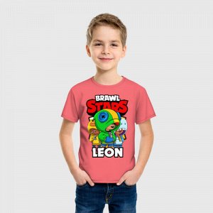 Детская футболка хлопок «BRAWL STARS LEON»