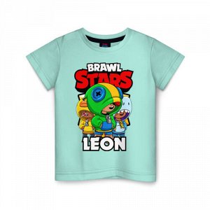 Детская футболка хлопок «BRAWL STARS LEON»