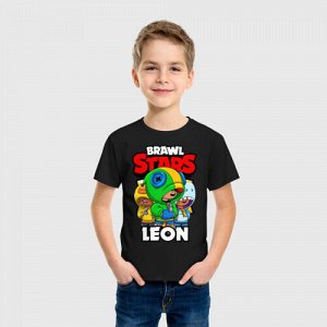 Детская футболка хлопок «BRAWL STARS LEON»