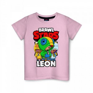 Детская футболка хлопок «BRAWL STARS LEON»