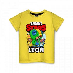 Детская футболка хлопок «BRAWL STARS LEON»