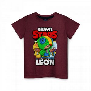 Детская футболка хлопок «BRAWL STARS LEON»