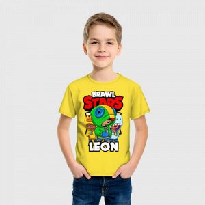 Детская футболка хлопок «BRAWL STARS LEON»