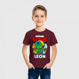 Детская футболка хлопок «BRAWL STARS LEON»