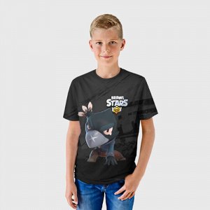 Детская футболка 3D «Brawl Stars Crow (Ворон)»