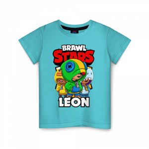 Детская футболка хлопок «BRAWL STARS LEON»