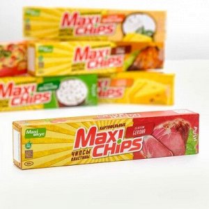 Чипсы картофельные пластины Мaxi-Chips со вкусом Бекона 50 г