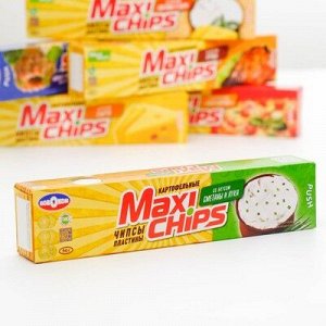 Чипсы картофельные пластины Мaxi-Chips со вкусом Сметаны и лука 50 г