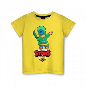 Детская футболка хлопок «Brawl Stars Leon, Dab»