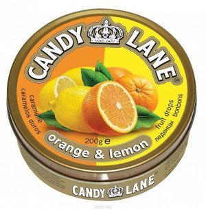 Фруктовые леденцы апельсин и лимон Candy Lane 200 гр