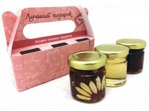 Порционный мёд с орехами 50 гр