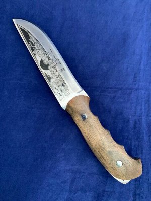Нож туристический с рисунком «Волк»