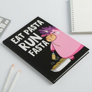 Ежедневник Eat pasta, run fasta А5, 80 листов