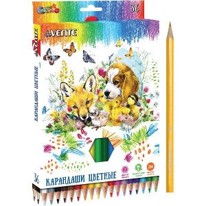 Карандаши цветные 36 цв., корпус дерево, шестигр., deVENTE.Cosmo