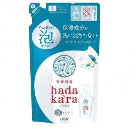 Бархатное увлажняющее мыло-ПЕНКА для тела с ароматом кремового мыла “Hadakara" (мягкая упаковка) 440 мл / 16