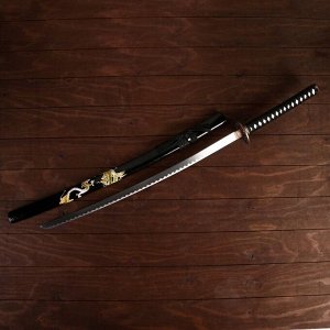 Сувенирное оружие «Катана на подставке», ножны с драконами, 96 см
