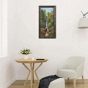 Картина "Водопад в лесу" 40х77 см