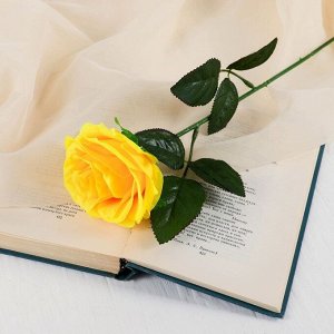 Цветы искусственные "Роза Глория" 9х60 см, жёлтый