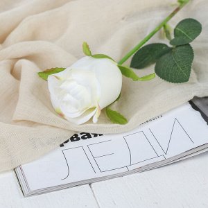 Цветы искусственные "Роза Аква" 5*40 см, белый