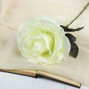 Цветок искусственный "Роза" бутон, 21*60 см, белый