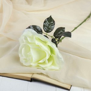 Цветок искусственный "Роза" бутон, 21*60 см, белый