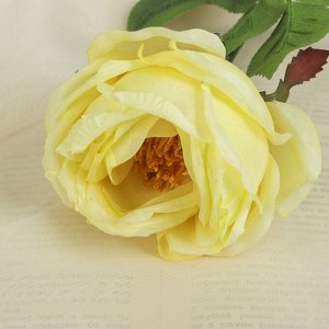 Цветок искусственный "Роза Heritage" 9*67 см, жёлтый