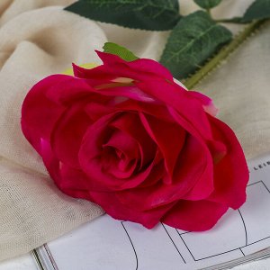 Цветы искусственные "Роза Гран При" 7*46 см, малиновый