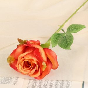 Цветы искусственные "Роза петра" 7,5*55 см, оранжевая