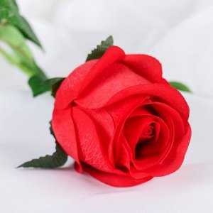 Цветы искусственные "Роза Натурэль" 6*44 см, красный