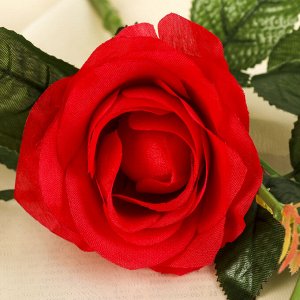 Цветы искусственные "Уральская роза" бордовая 45 см