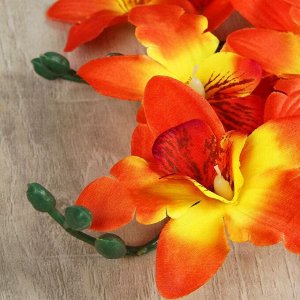 Цветы искусственные "Орхидея Фаленопсис мультифлора" оранжевая