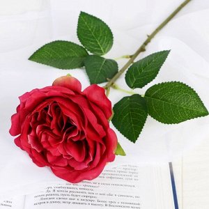 Цветок искусственный "Роза Прима" 11х45 см бордовый