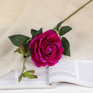 Цветок искусственный "Роза Мари" пурпурная