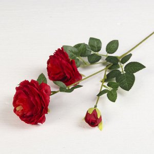 Цветы искусственные "Роза терция" 8*60 см, бордовый