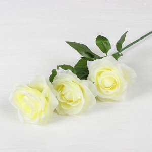 Цветы искусственные "Роза Жанна" 10*61 см, белая