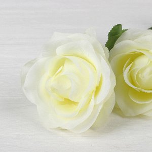 Цветы искусственные "Роза Жанна" 10*61 см, белая