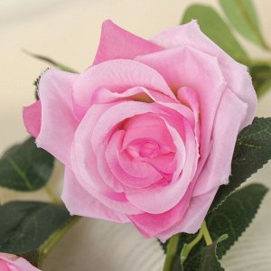 Цветы искусственные &quot;Роза Фиона&quot; три бутона 8*70 см розовая