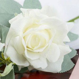 Цветы искусственные «Роза Терция», 12x60 см, белые