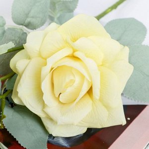 Цветы искусственные "Роза Терция" 12х60 см жёлтый