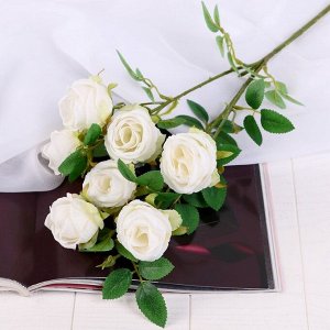 Цветы искусственные "Роза Септима" 5х65 см белый